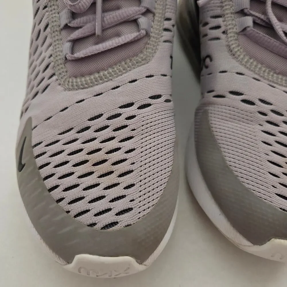 Nike Air Max 270 Women's Sneakers Atmosphere Grey Black Gunsmoke White Sz 7.5